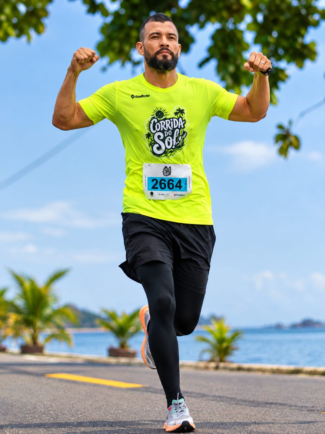 Paulo Santos em uma corrida ao ar livre